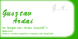 gusztav ardai business card